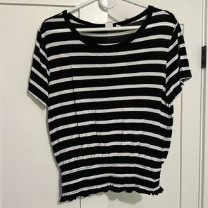 GAP Black and White Striped Blouse. Size XS.